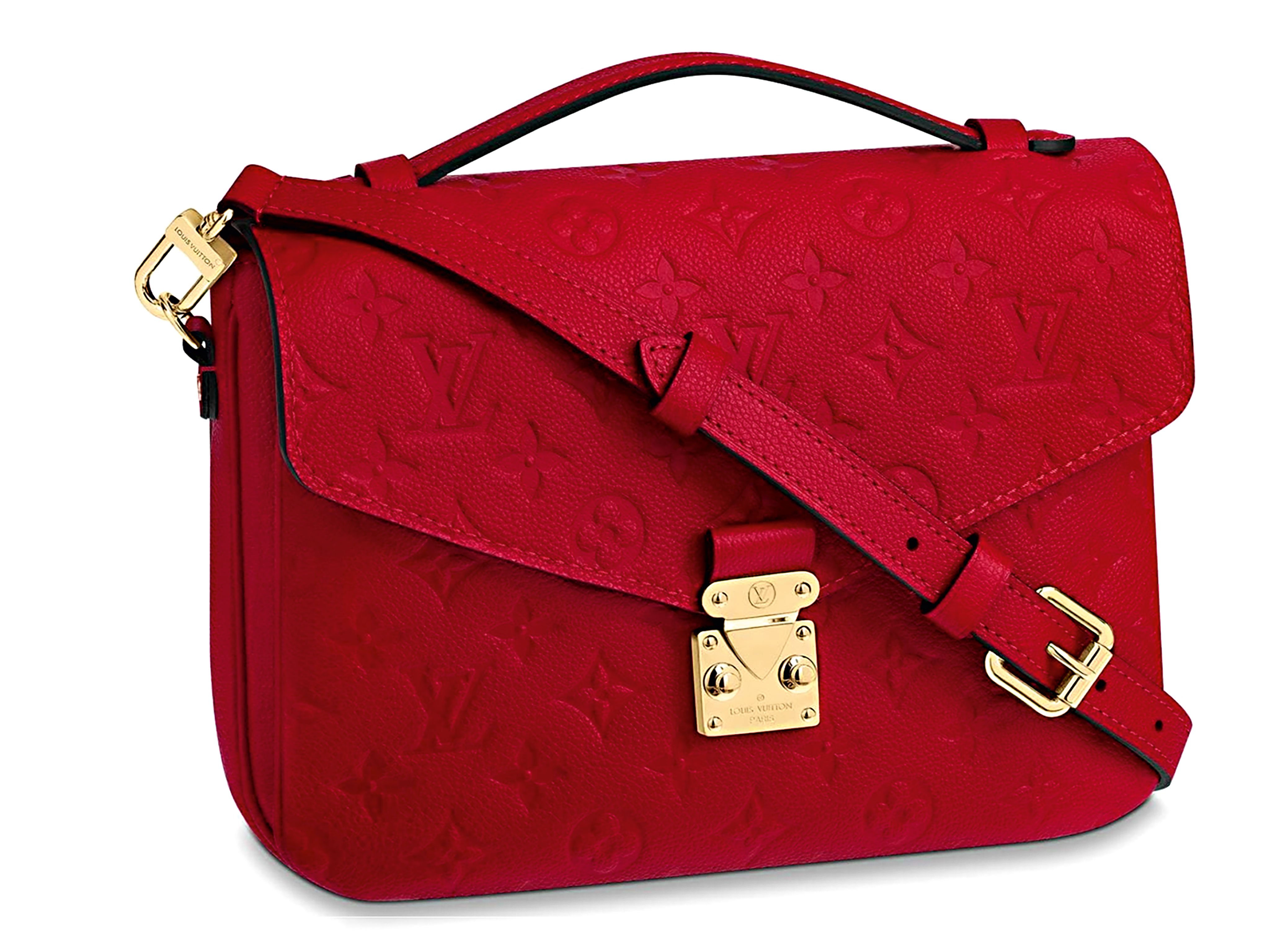 Louis Vuitton Rose Freesia Monogram Empreinte Leather Pochette Metis Bag Louis  Vuitton